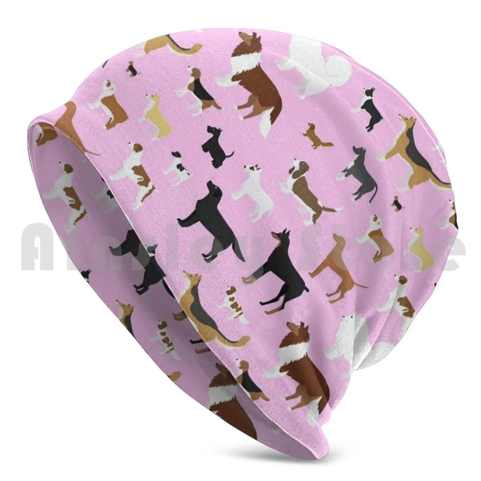 Dogs For Days ( Pink ) Beanies Knit Hat Hip Hop Dogs Dog Animal Doberman Labrador Retriever Lab Dachshund