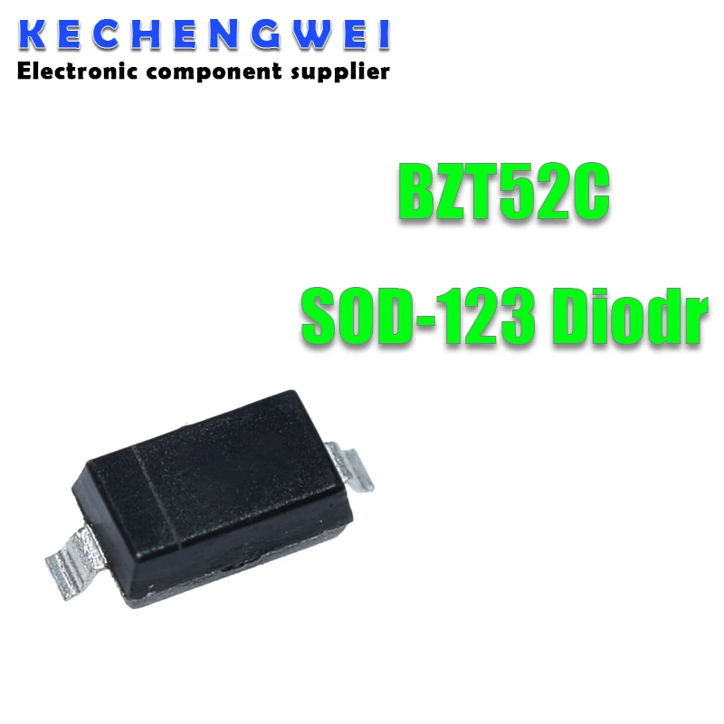 100szt SOD-123 Dioda Zenera 1206 0.5W BZT52C 11V 12V 13V 15V 16V 18V 20V 22V 24V 27V 30V 33V 36V 39V 43V 47V
