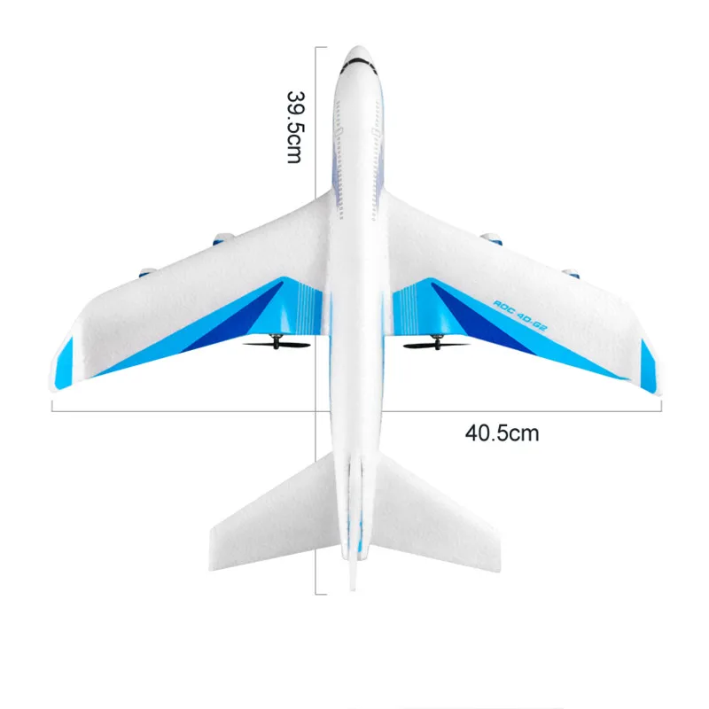 Planeur électrique RC à aile fixe de 40CM, 2.4G, Distance de contrôle de 500M, modèle d'avion RC, jouet en mousse résistant aux chutes pour enfants et garçons