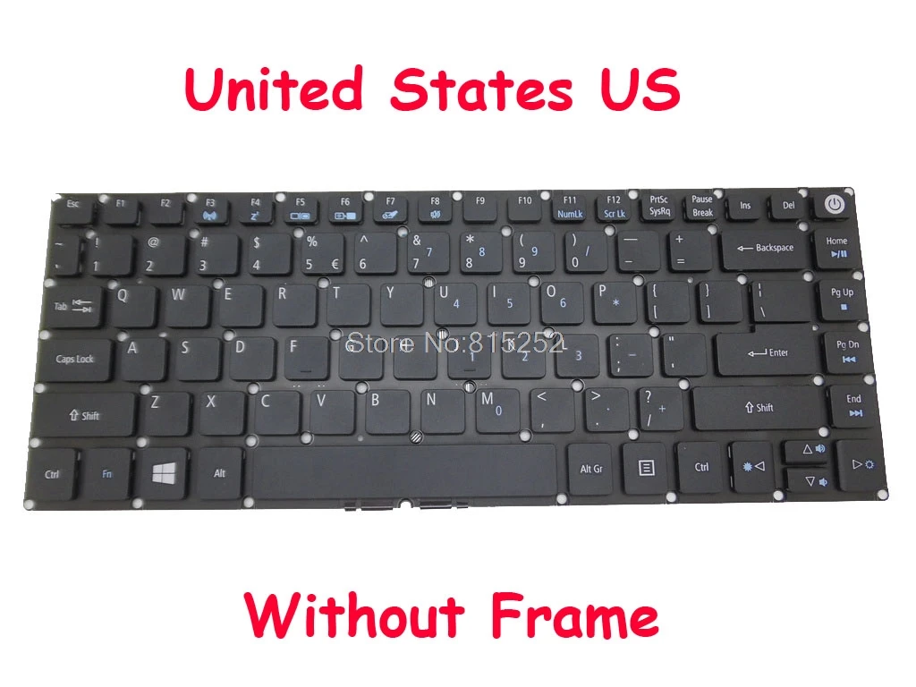 English Keyboard For ACER E5-473 E5-422 E5-422G K4000 E5-474G E5-475G E5-491G E5-473TG NSK-RD1SC NK.I14170EP United States US