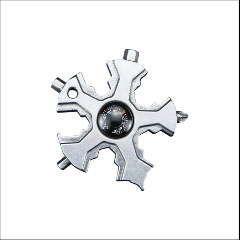 Snowflake Outdoor Edc Multifunction Tool Riding Emergency Equipment Camping Multipurpose Wrench Screwdriver Bottle Opener