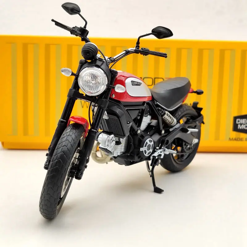 TSM 1:12 For D~cati Scrambler Icon 803CC 2015 Rosso TSMMC004 Red Motorcycle Diecast Models