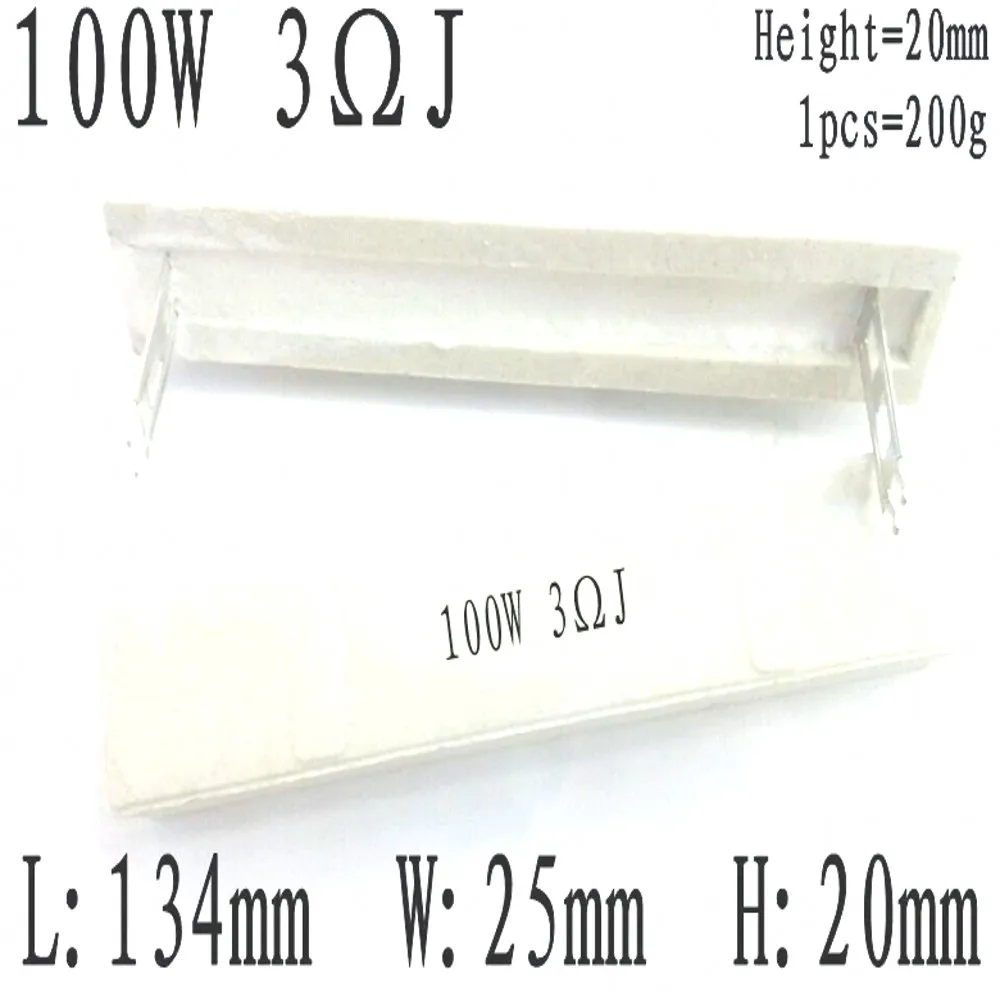 2PCS 100W Keramik Zement Widerstand 0,1R 0,5R 1R 1,5R 2R 2,5R 3R 3,3R 4R 5R 6R 8R 10R 15R 20R 25R 50R 100R 150R 200R 300R 500R 1K – Detail 9