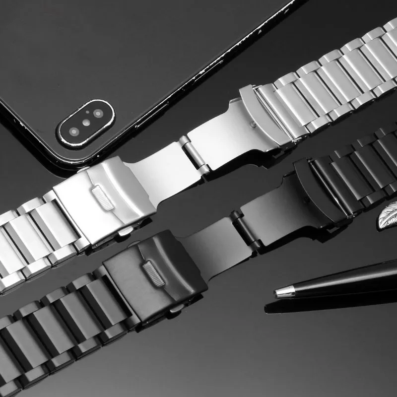 High Quality Stainless Steel Watchband 24mm Watch Strap For Suunto Core Essential Traverse Bracelet For Outdoor Sports Strip