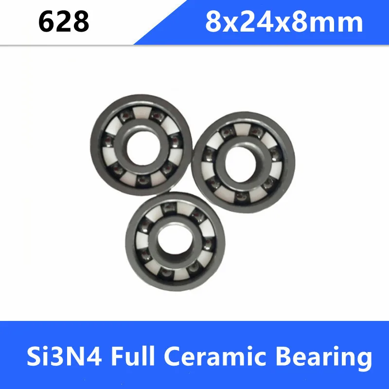 5/10pcs 628 full Si3N4 Ceramic bearing 8x24x8mm Ceramic deep groove ball bearings 8*24*8mm