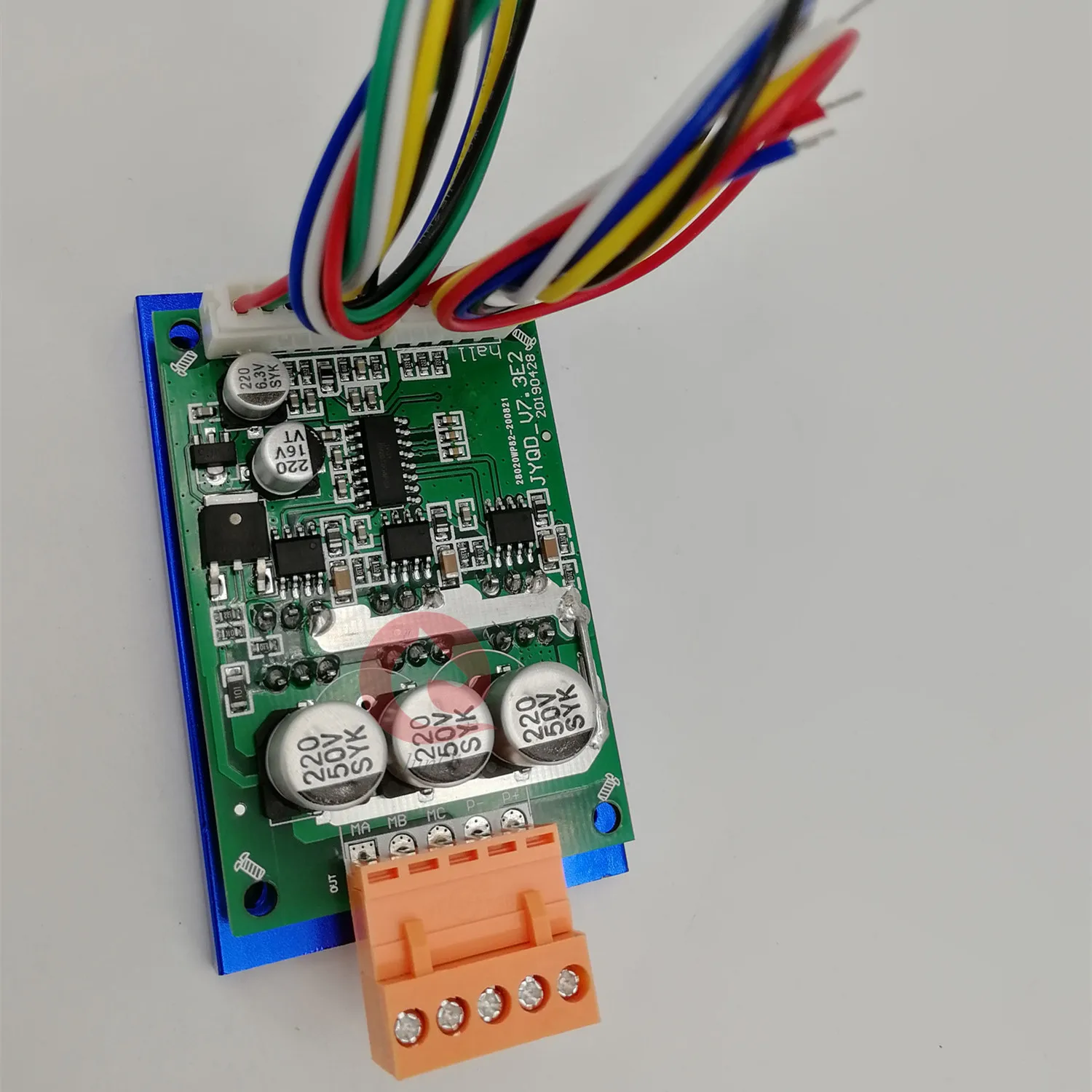 JYQD_V7.3E2 DC12V-36V 500W High Power Brushless Motor PWM Controller Driver Board with heatsink connector wires