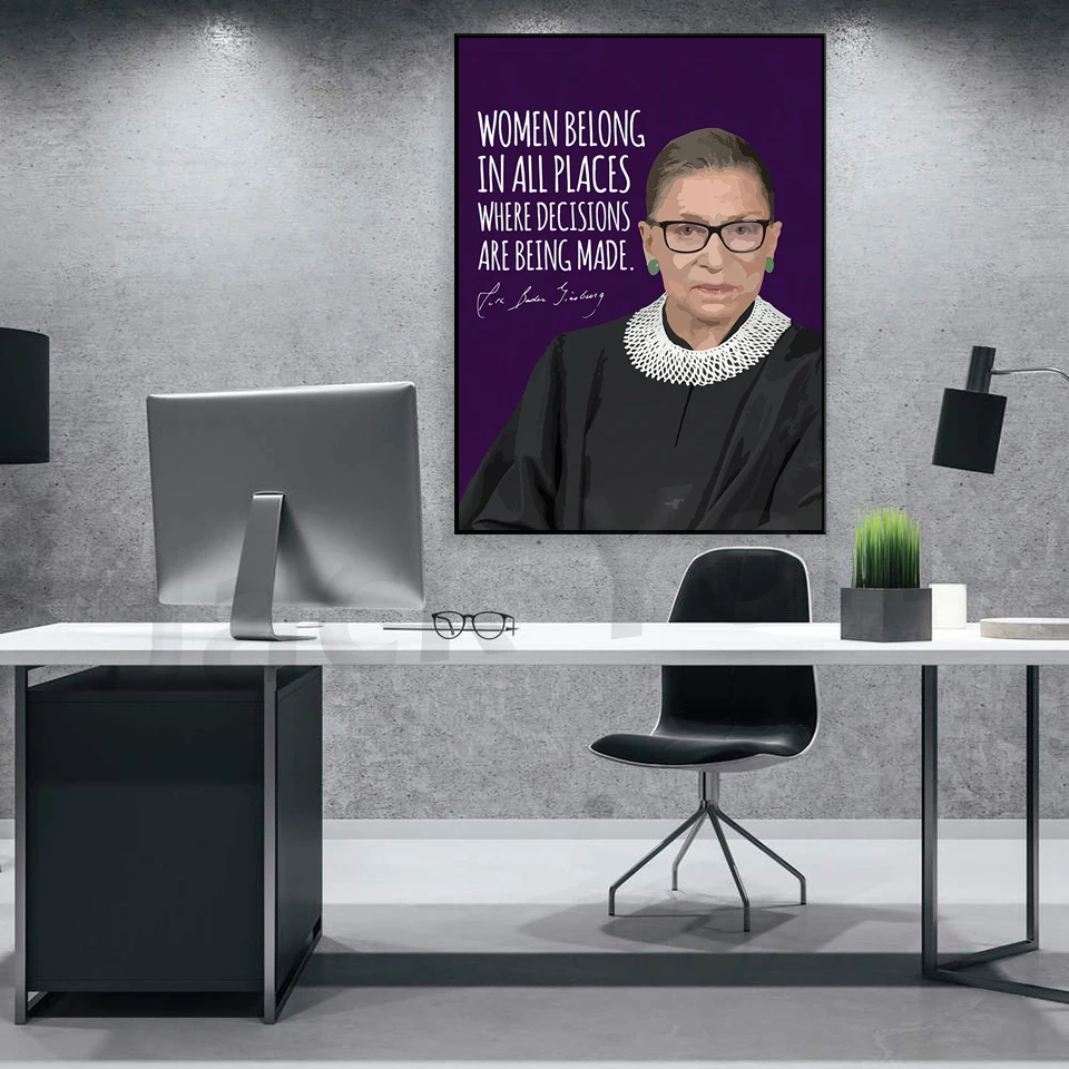 Ruth Bader Ginsburg | Notorious RBG | Women Belong | Quotes | Sheroes | US Supreme Court Justice | Print | Poster