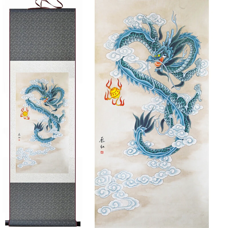 

Dragon painting Home Office Decoration Chinese scroll painting dragon painting China dragon