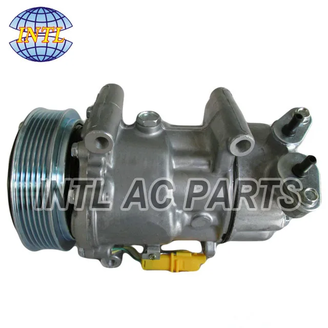 

9800822280 5215310145 6453XJ 9655191580 6453QG 6453QE Sanden 6V12 SD6V12 AUTO A/C COMPRESSOR for Citroen Fiat Peugeot 206