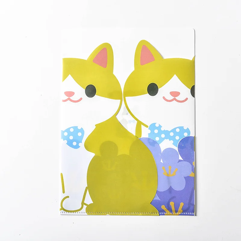 Kawaii Multi-layer Creative Folder Fun College Wind Information Bag A4 Office File Bag Test Paper Information Booklet