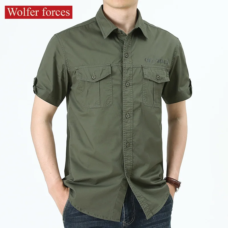 Short Sleeve Men\'s Shirts For Summer Jackets Clothing Mens Male Shirt Casual Fit Man Camisa Social Camiseta Masculina