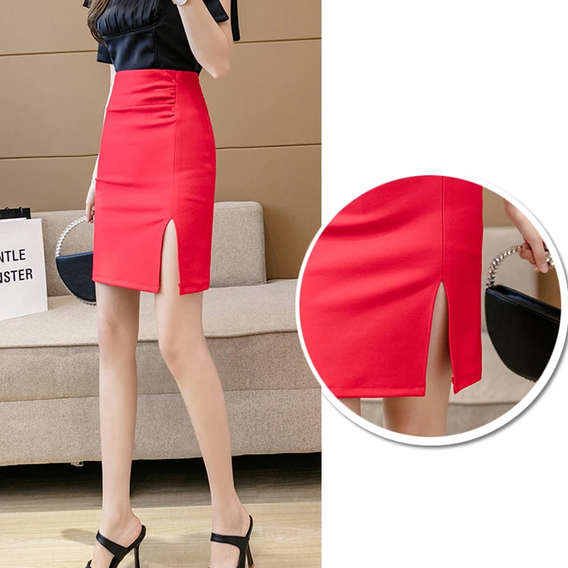 Summer Women Slim Pencil Skirt High Waist Mini Skirt Black Office Lady Skirt Women Faldas Mujer Moda 2024 Skirts Womens E942