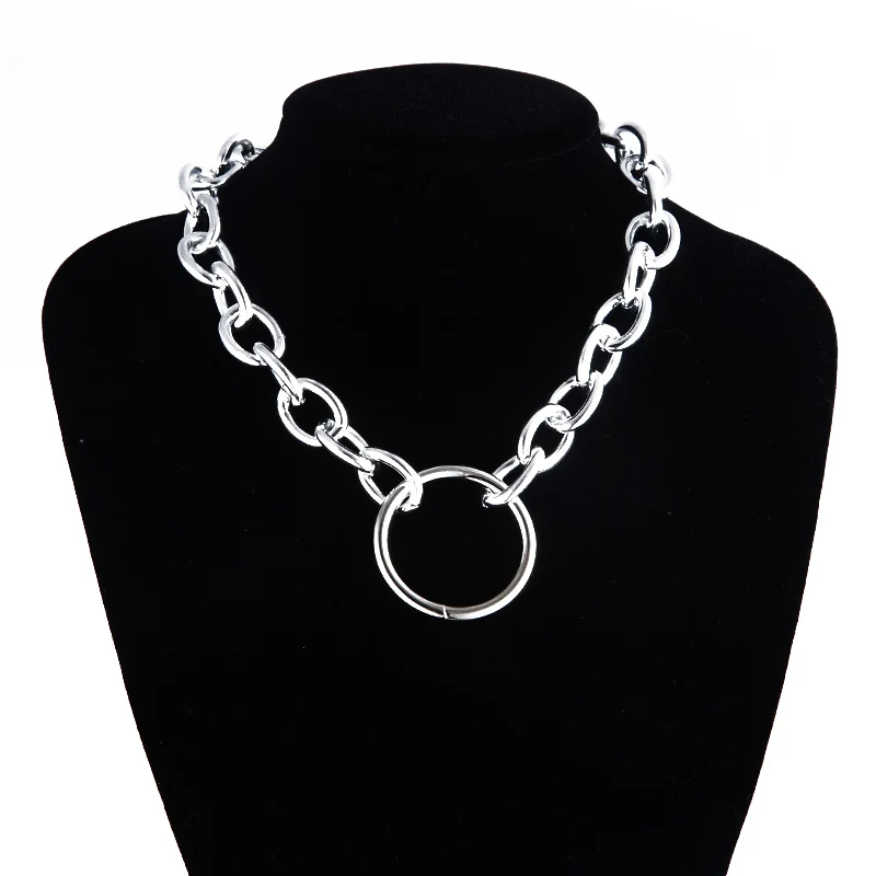 Trendy Link Chain Necklaces For Women Men Chunky Thick Choker Jewelry On The Neck Fashion Female Egirl Eboy Grung  Accessories