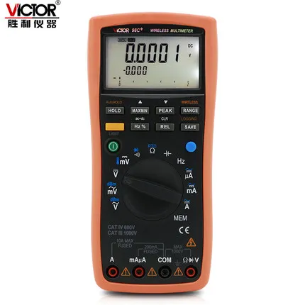 victor 98c mais vc98c mais multimetro digital inteligente de alta precisao com 24g modulo de comunicacao sem fio interface usb 01