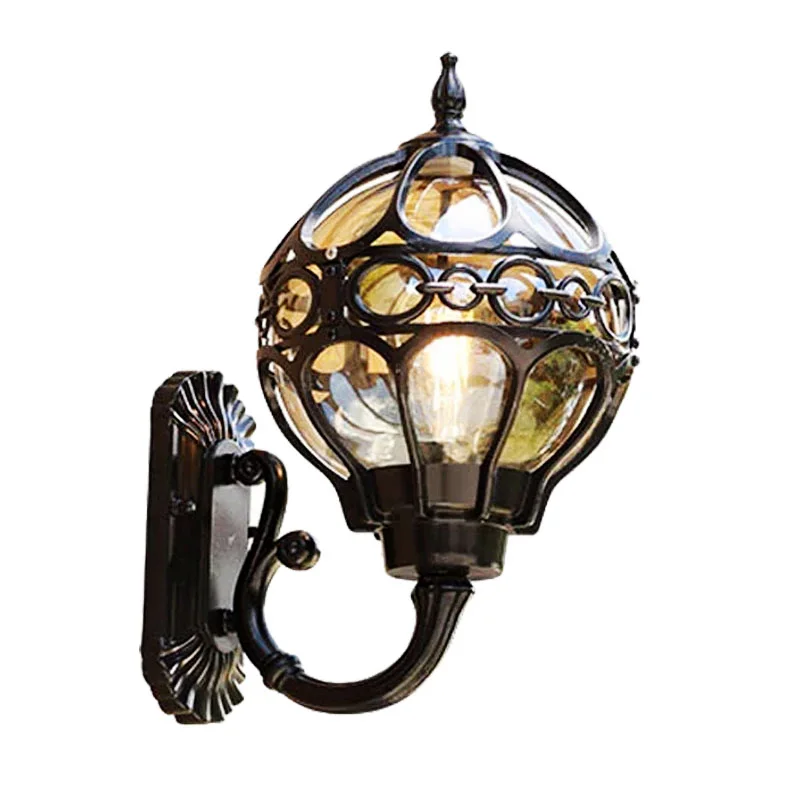 Imagem -02 - Lâmpada de Parede Retro Impermeável ao ar Livre Villa Garden Exterior Lamp Corredor Corredor Varanda Decoração Jardim e Corredor