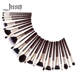 Jessup Professional Makeup Brushes Set Foundation Eyeshadow Makeup Brush Powder Highlighter Concealer 25pcs Zinfandel/Golden