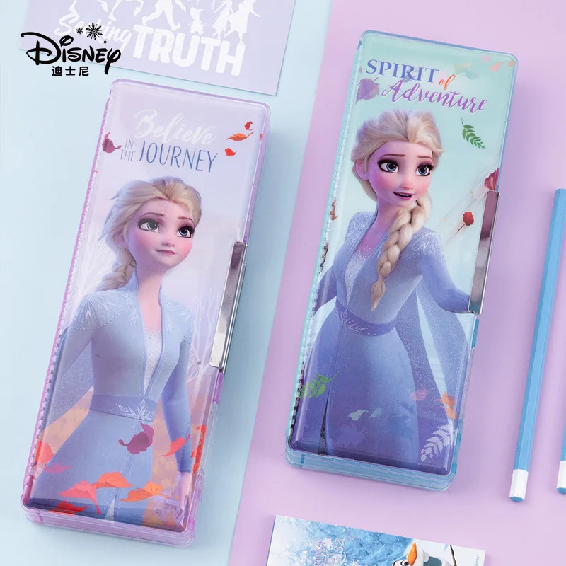 Disney Quick Frozen Stationery Box Student Cute Multifunctional Pencil Box Large Capacity Children's School Supplies Gift Prize