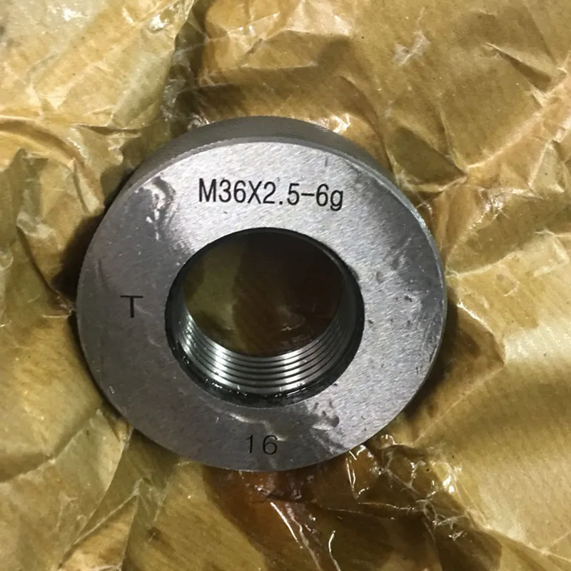 Calibrador externo métrico de anillo de rosca, herramienta de medición de calibre go nogo, M36X0.75, M36X1, M36X1.25, M36X1.5, M36X4
