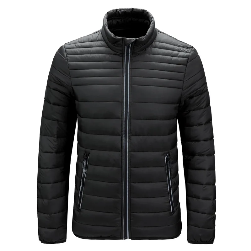 Chaqueta acolchada de algodón para hombre, Parka cálida informal para invierno, abrigos ligeros para otoño, rompevientos, novedad