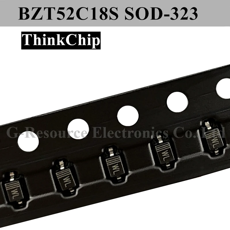 (100個) BZT52C18S sod-323 smd 0805電圧安定化ダイオード18v (マーキングwl)