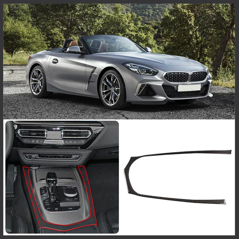 

For BMW Z4 2017-2020 car styling soft carbon fiber central control gear frame sticker car interior modification accessories