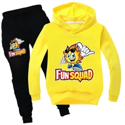 New Fun Squad game Kids Clothing T-shirt+pants Set Children Clothes suit Cartoon Baby Girls Outfits Teenagers Boys Sports Suit