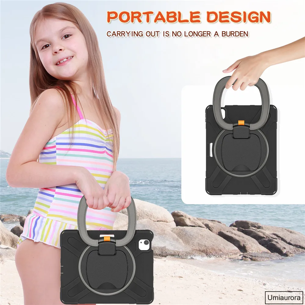 Funda resistente a prueba de golpes para iPad Air 4, carcasa con soporte para niños, 10,9, 2020, 2018, 2021