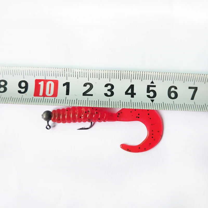 1pcs soft lure Worm Wobblers Fishing Lure 55mm 2.3g Aritificial Silicone salt Smell Bass Pike Fishing Jigging Bait Carp Fishing