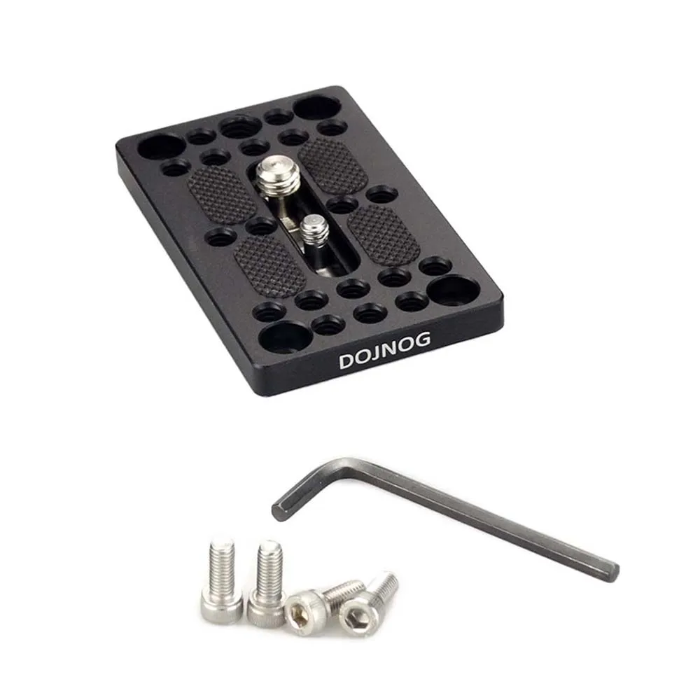 MAGICRIG Universele Camera Cheese Plate Baseplate Kit met dubbele 15mm Rod Rail Clamp voor camera, camerakooi, schoudersteunrig