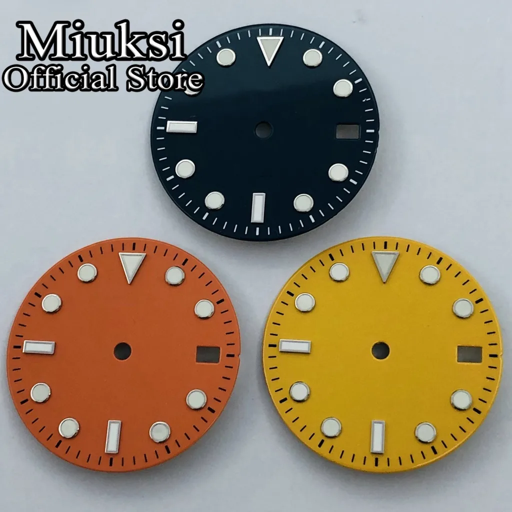 Miuksi 28.5mm quadrante sterile quadrante luminoso fit NH35 ETA 2824 2836 Miyota 8215 821A Mingzhu DG2813 3804 Seagull 1612 movimento