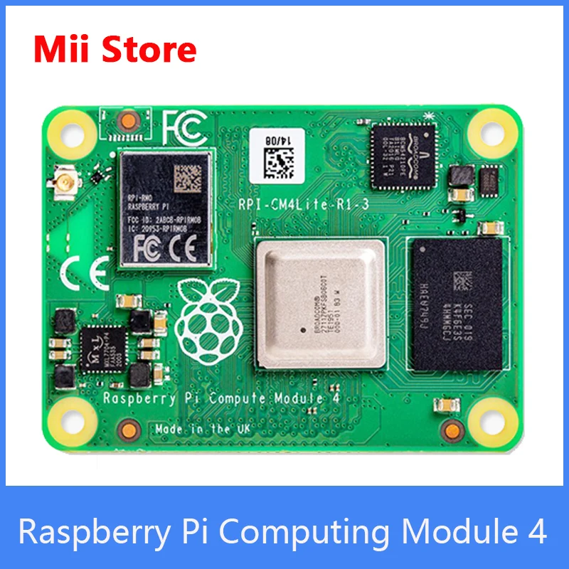 Modul Perhitungan Raspberry Pi 4 dengan Ram 1GB/2GB/4GB/8GB 32GB EMMC Flash Opsional Mendukung Wifi/Bluetooth dan Antena Eksternal