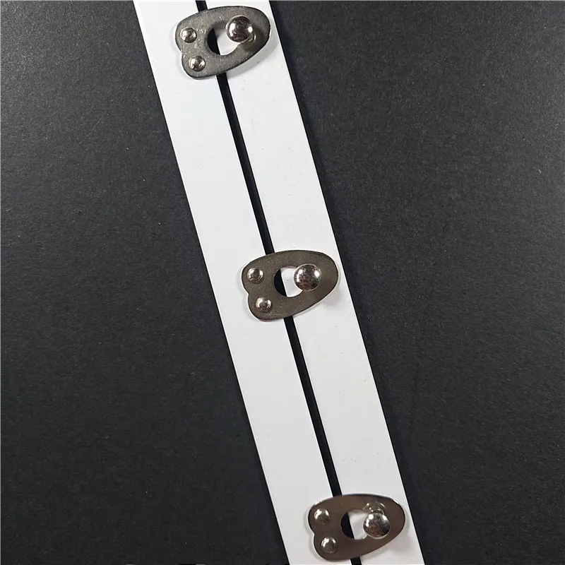 2Sets Factory Direct 6 Buckles 30cm Stainless Steel Corset Busk White