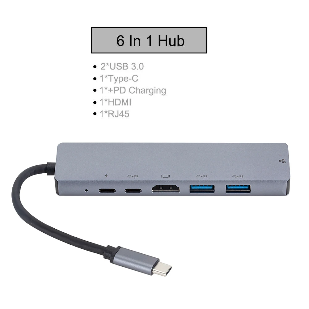 USB C HUB USB 3.1 Тип C к HUB HDMI адаптер док-станция для компьютера Pro Аксессуары USB-C Тип C 3,1 сплиттер USB C HUB PD зарядка