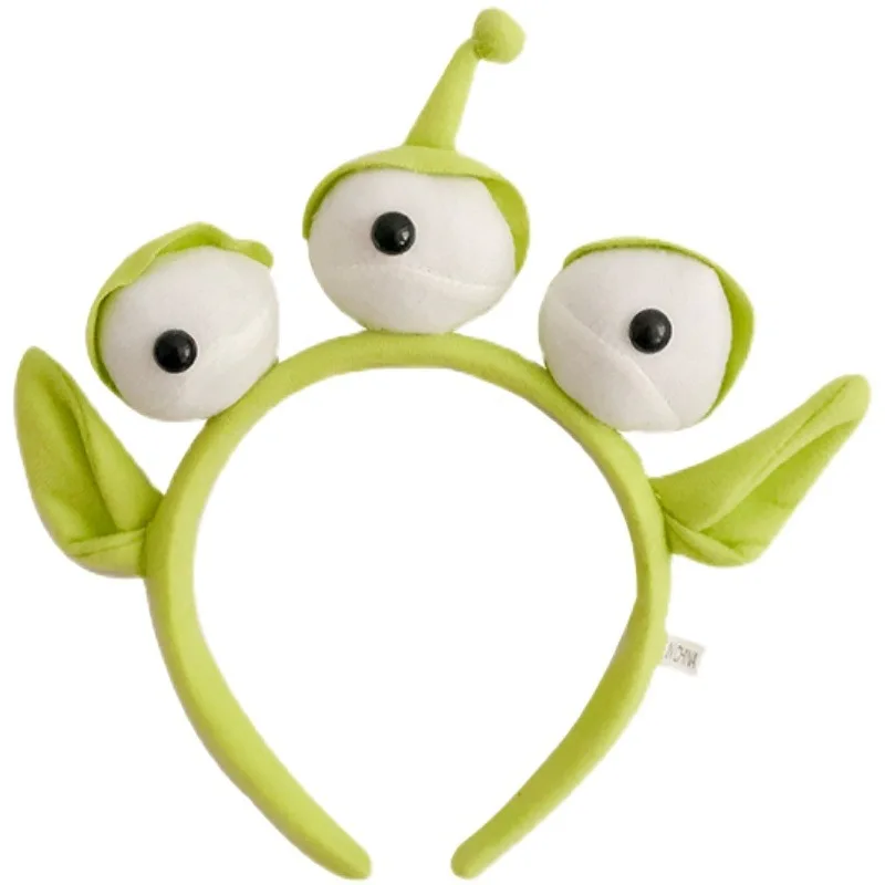 Green Headband Alien Cosplay Costume Accessories Anime Three-eyes Monster Hair Bands Cute Funny Cartoon Hairbands Girl Women