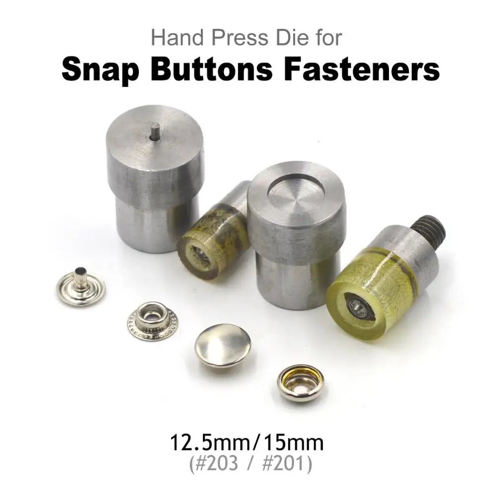 KALASO #201 #203 High Quality Brass Material Snap Fasteners Buttons Pressure Dies Mould Tool 12.5mm 15mm For DIY Craft Supplies