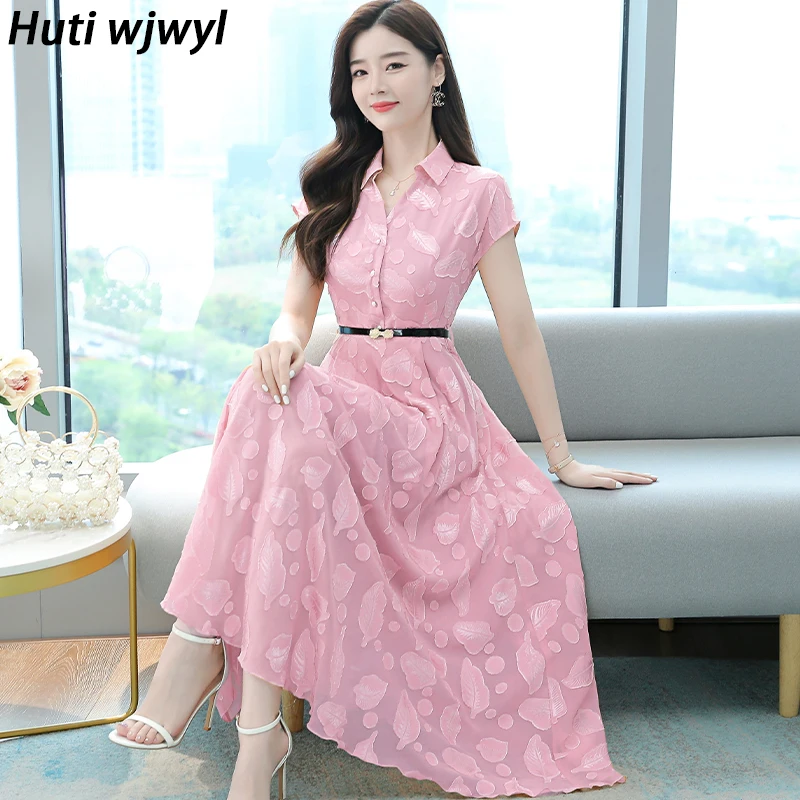 Mùa Hè Vintage Tối Midi Sundress 2022 Khoác Dạ Nỉ Voan Đi Biển Đầm Maxi Nữ Thanh Lịch Bodycon Dự Tiệc Tối Vestidos