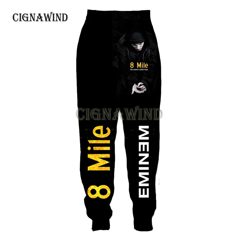 New popular hip hop Rapper Eminem 8 Mile pant men/women 3D print pants unisex harajuku style Novelty Casual joggers Pants