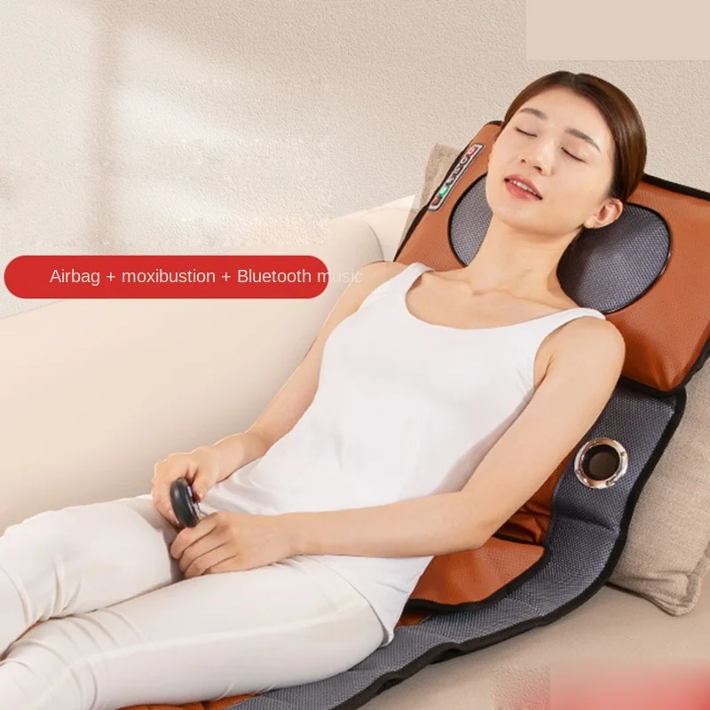 Cervical neck lumbar massage mattress electric multi-function general household cushion for leaning on of massager fold