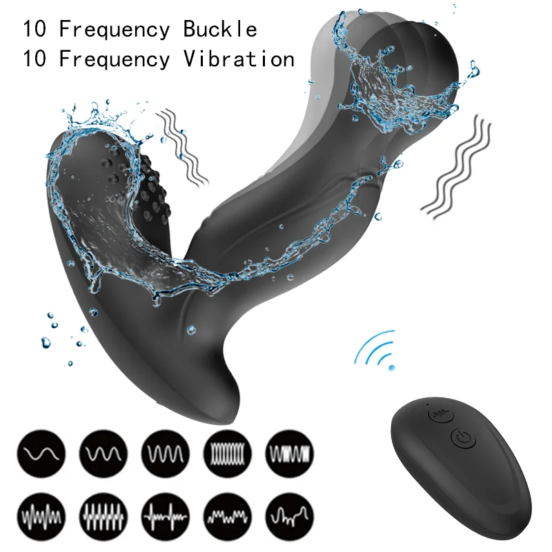 전립선 마사지 무선 원격 제어 항문 플러그 자위대 손가락 푸시 자극기 성인 남성 섹스 토이를위한 항문 진동기
