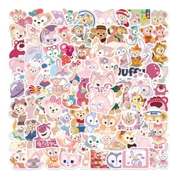 10/30/50/100 pçs disney bonito linabell duffy urso graffiti adesivos dos desenhos animados decalques crianças brinquedo scrapbook diário telefone portátil adesivo