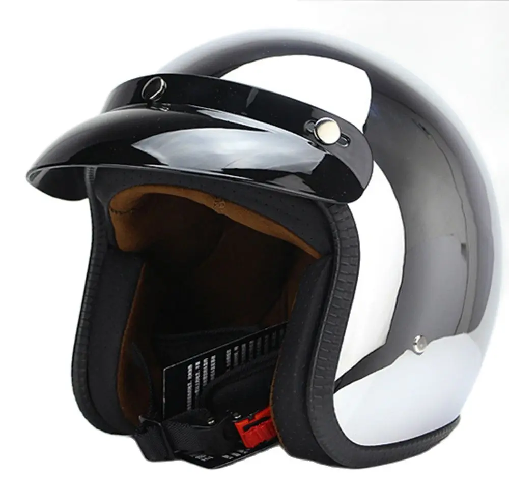 

New Arrival Motorcycle Retro Vespa Vintage Open Face Half Helmet 3/4 Casque Moto Jet S M L XL