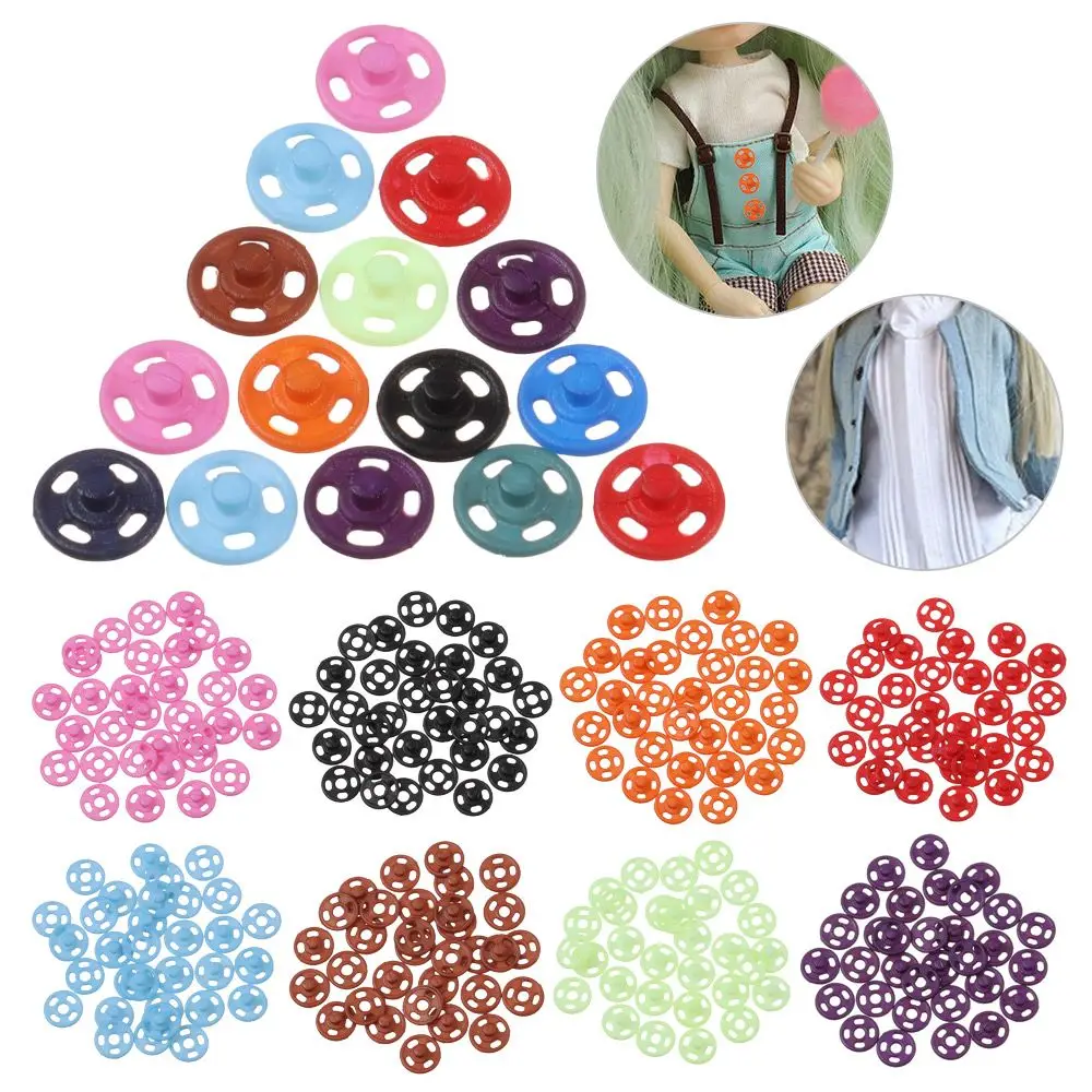 15 Pcs Mini Button Buckle for Doll DIY Doll Clothes Metal Buckle Invisible Snap Handmade Doll Clothing Sewing