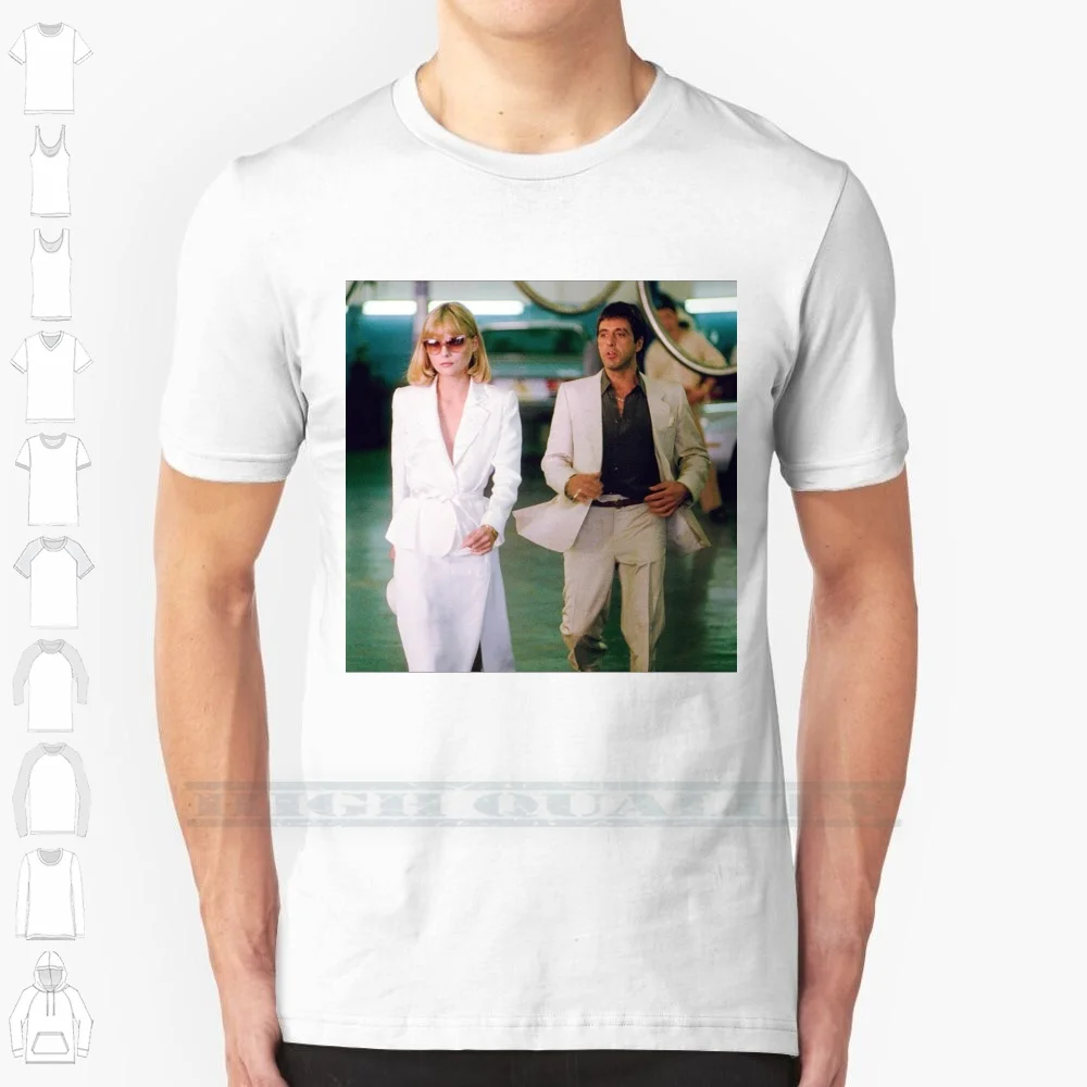 Tony Montana And 100% Cotton T Shirt Scarface Tony Montana Film Miami 80 S Neon Al Pacino Al Capone Cocain 1980er Kuba Florida