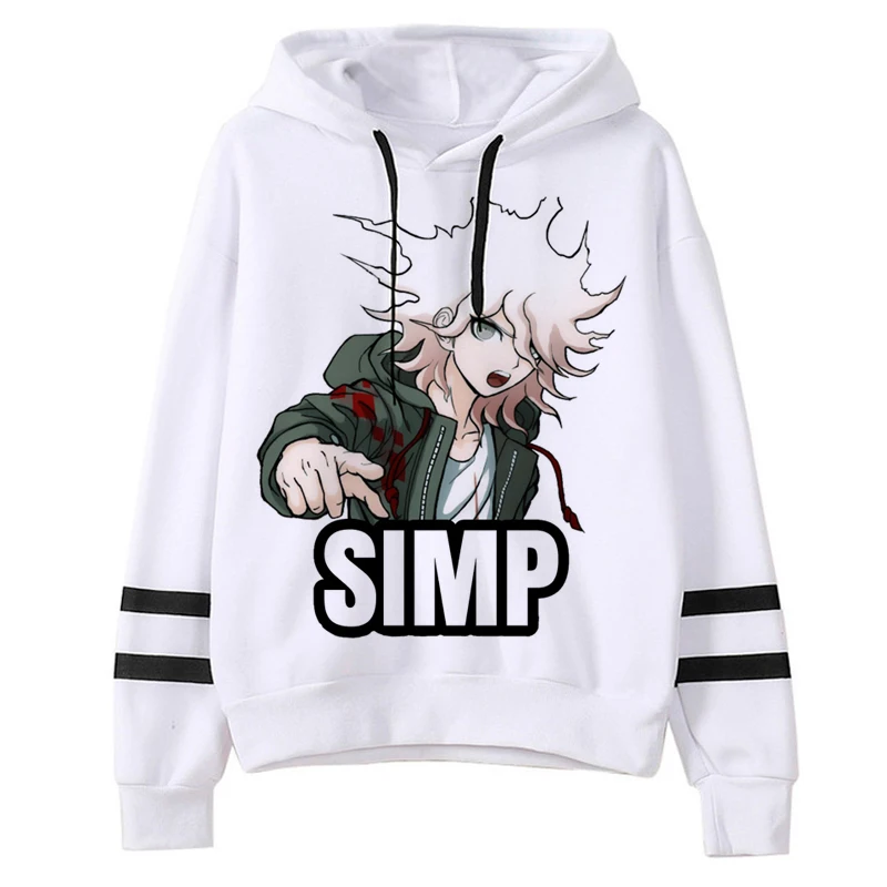 Kawaii Ouma Kokichi Japanese Anime Danganronpa Hoodies Men Harajuku Streetwear Unisex Cartoon Nagito Komaeda Sweatshirts Male