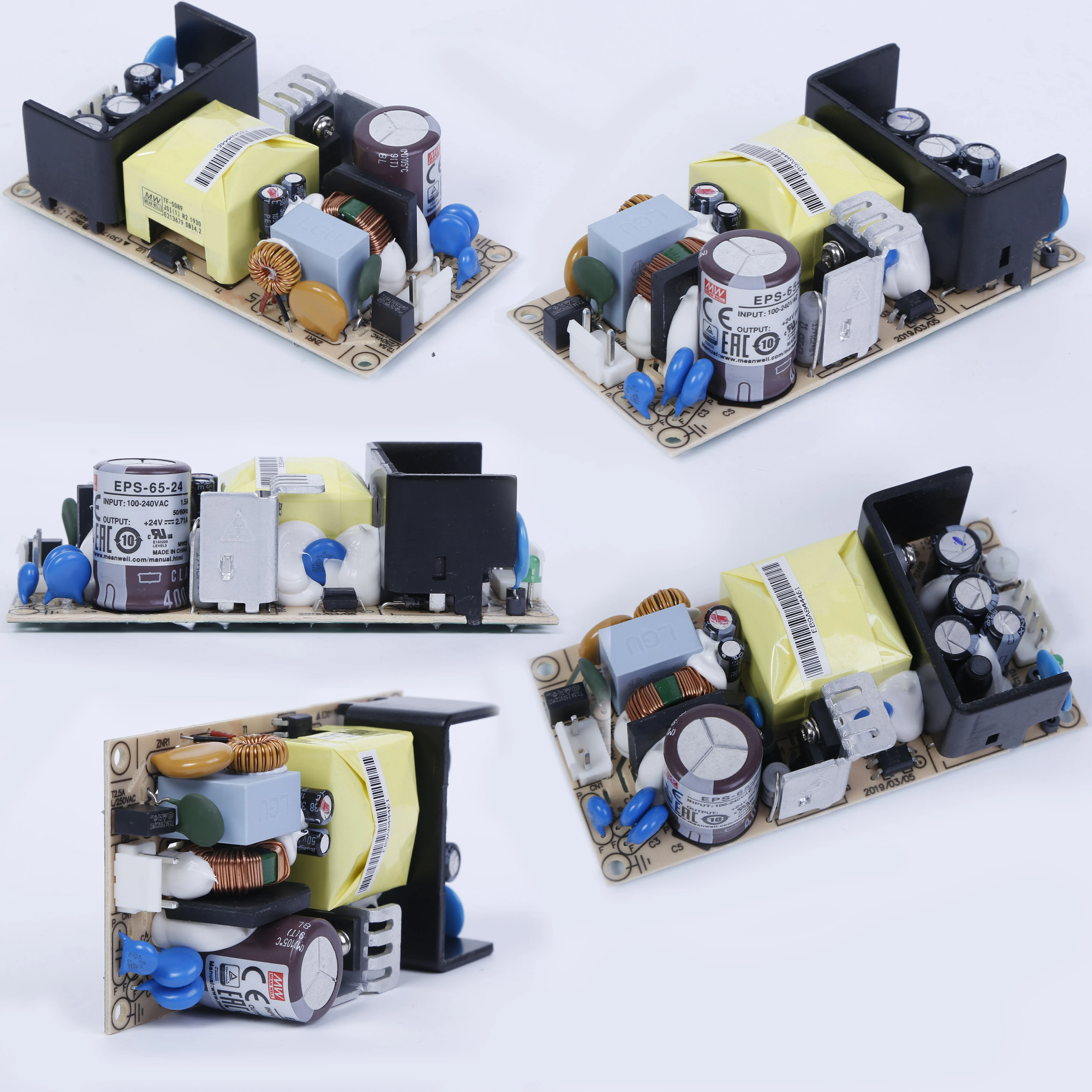(Meanwell) EPS-15/25/35/45/65/120 Power supply pcb enclosed type ac transform dc 3.3/5/7.5/12/15/24/27/36/48v variable power