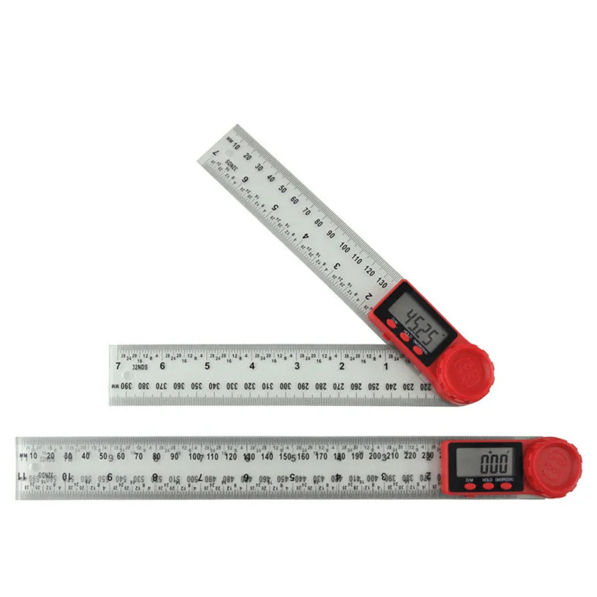 1PC ABS Portable Digital Display Angle Protractors 2 in 1 200mm 300mm Angle Measuring Protractor Digital Angle Ruler Tools