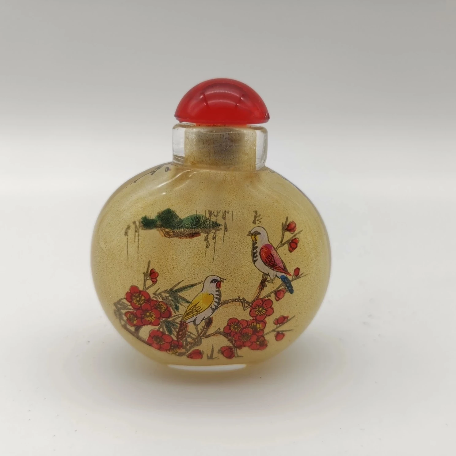 Antique Collection Glass Landscape Snuff Bottle Chinese Handwork Bottle China