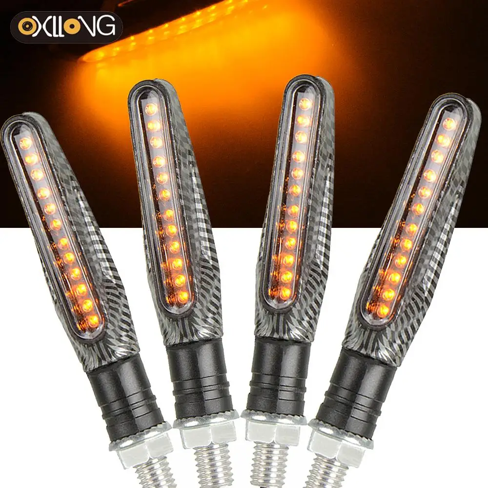 

4pcs Motorcycle Turn Sequential Signals LED Blinker Flowing Water Flashing Lights Tail Stop Indicators Turn Signal