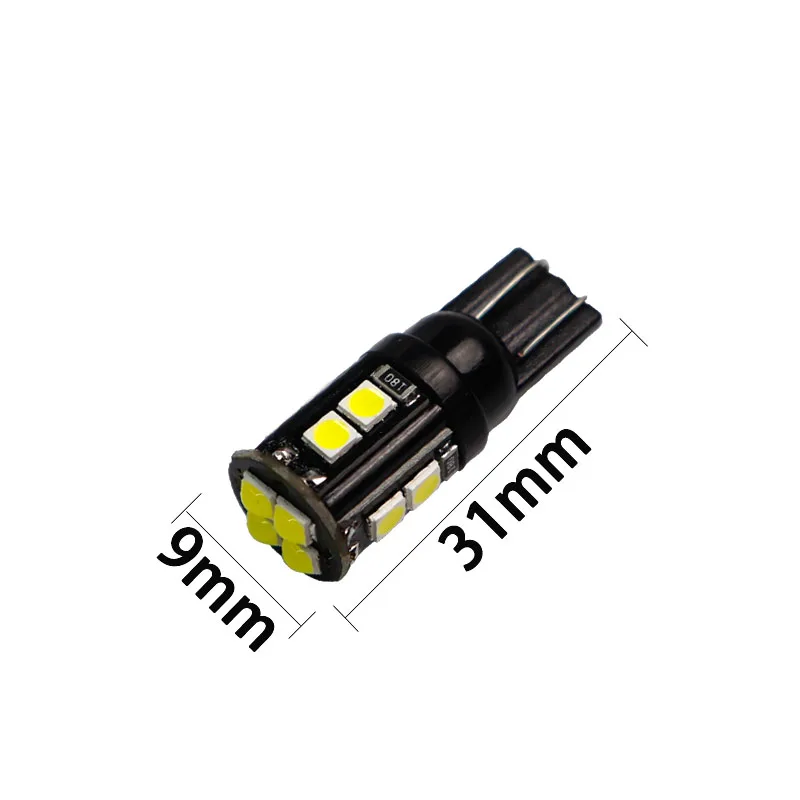 

100 шт. T10 1 Вт светодиод 12 smd 3030 светодиодный выпуклый и плоский 80MA W5W 168 Лампа для салона автомобиля Картой Свет Авто Боковые сигнальные огни Белый 12 В