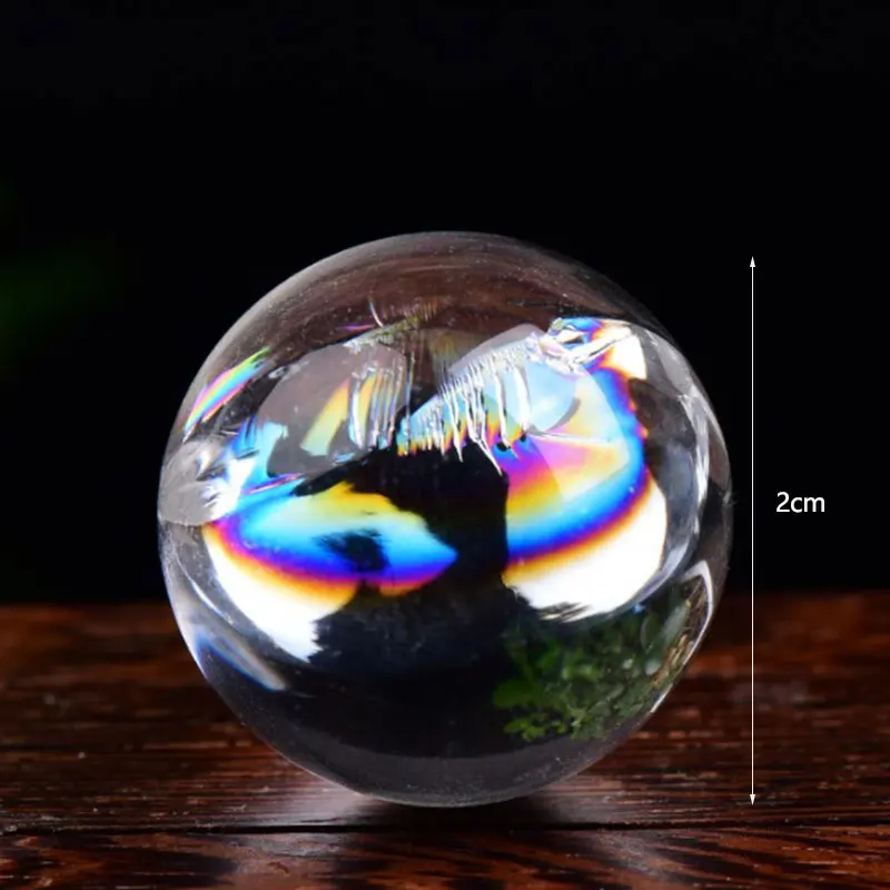 Natural Rainbow Clear Crytsals Ball Quartz Gemstones Jewelry Crystal Divination Orb Healing Reiki Home Decor DIY Crafts Gift 1Pc